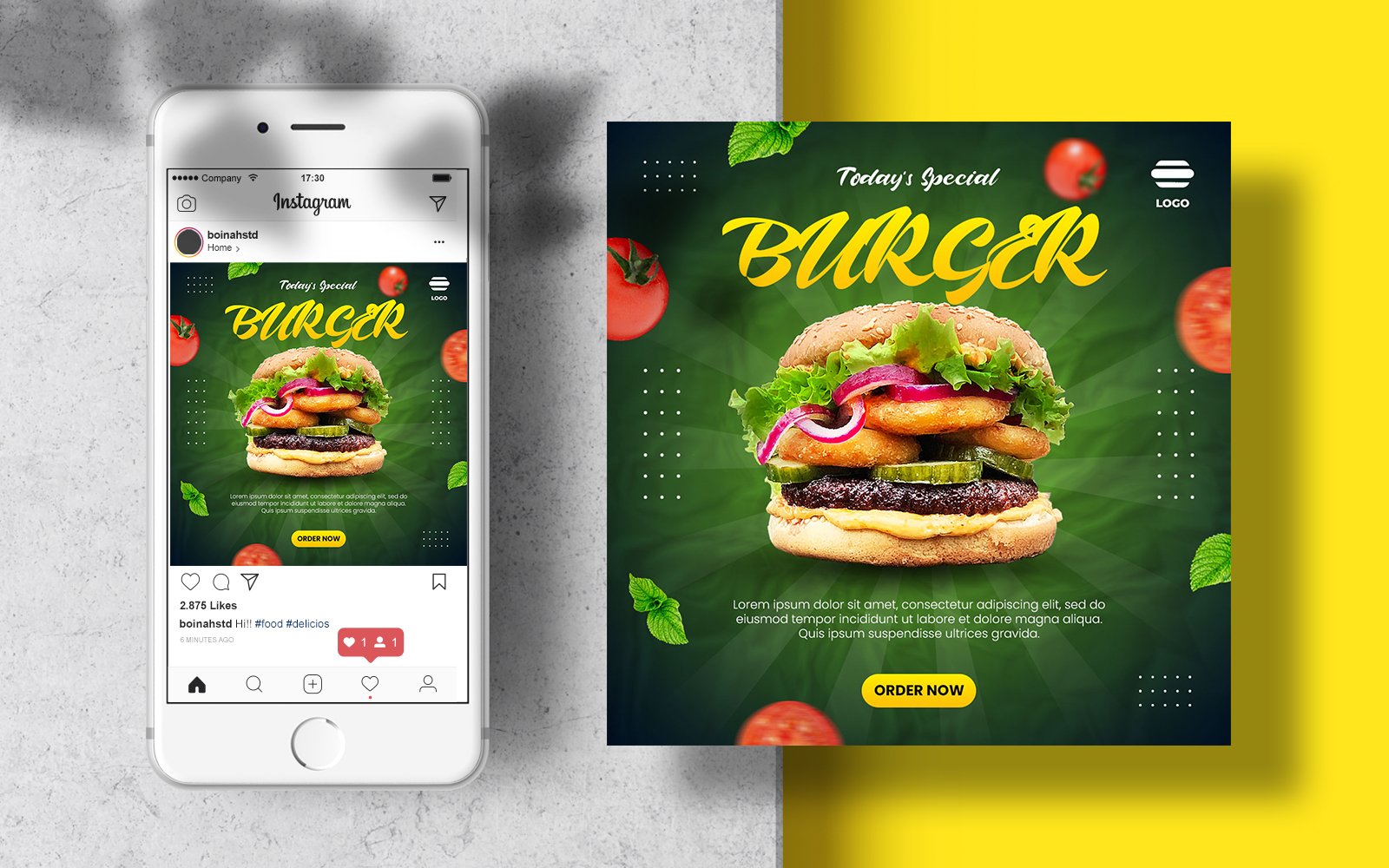 Special Food Instagram Banner Template Post for Social Media