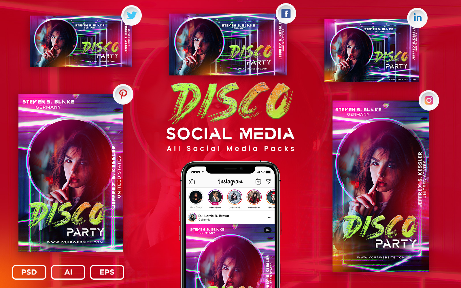 Disco Party Social Media Posts