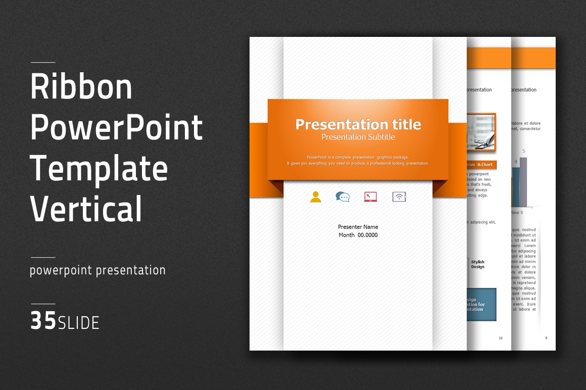 Ribbon PowerPoint   Vertical