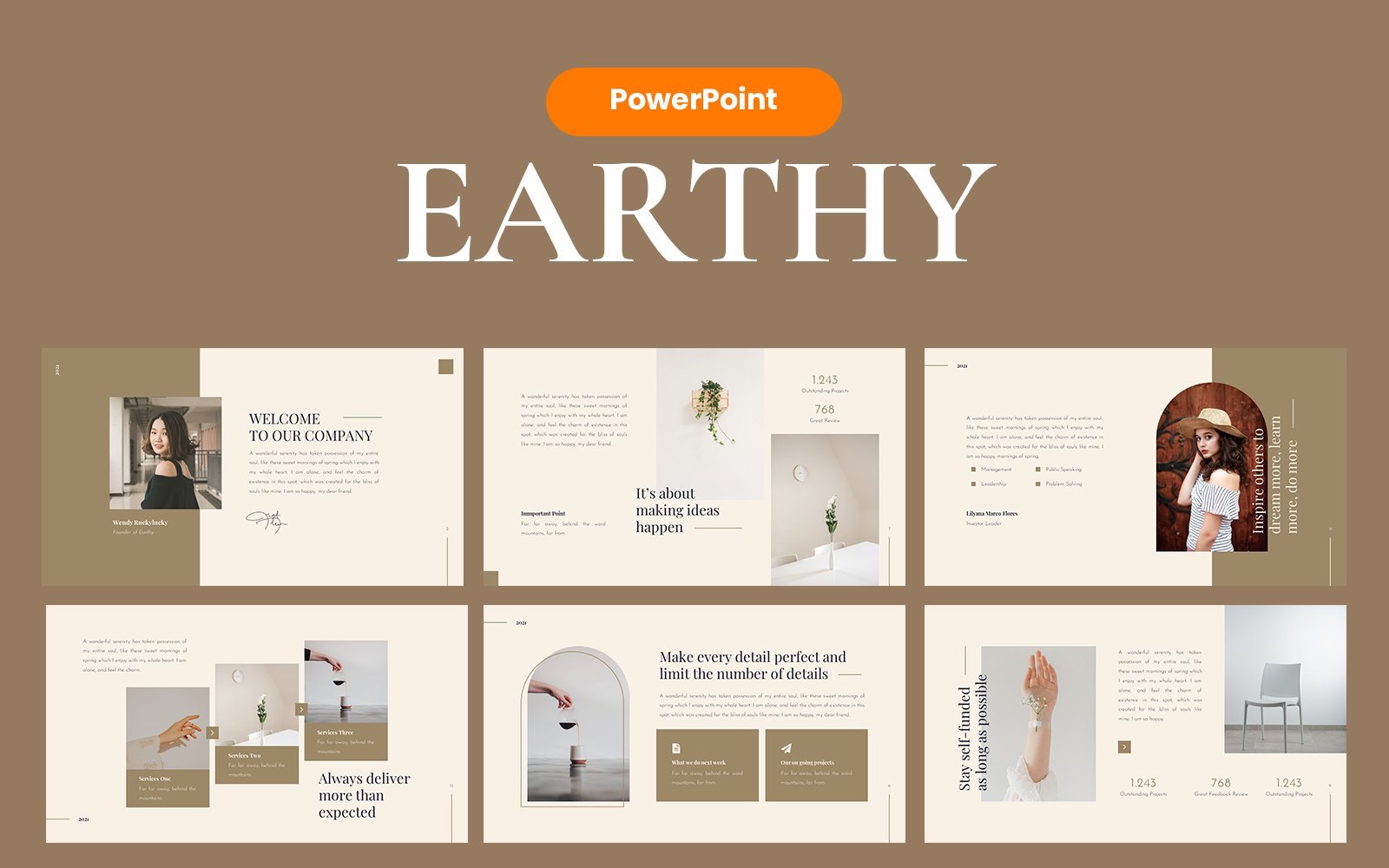 Earthy Elegant PowerPoint template