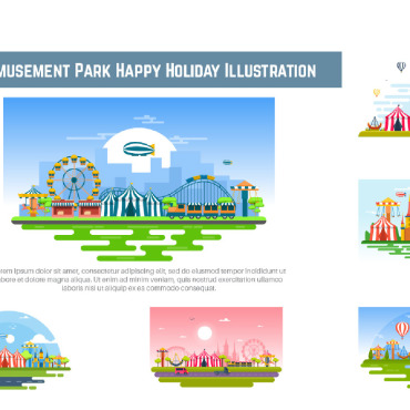 Ferris Wheel Illustrations Templates 166570