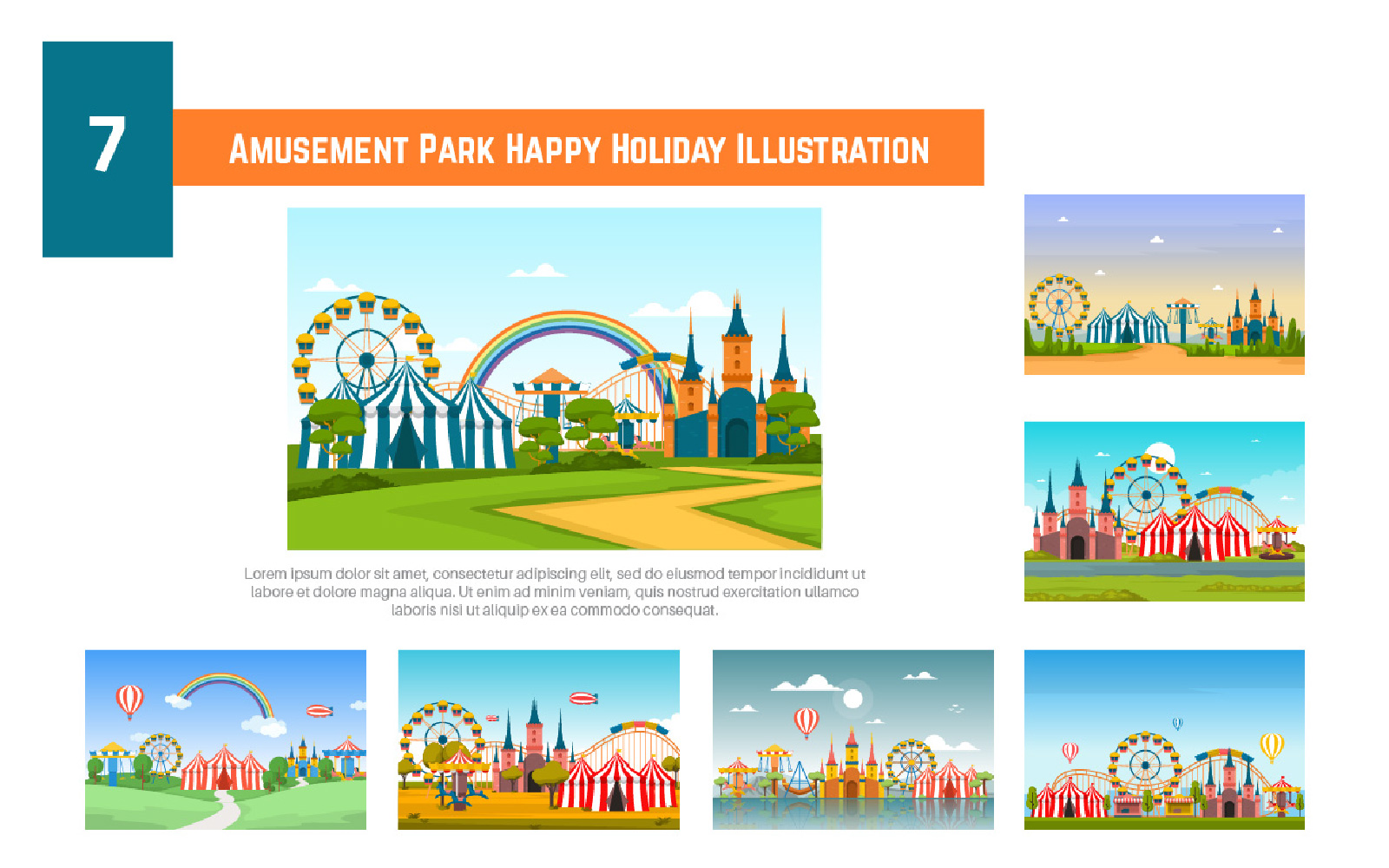 7 Amusement Park Happy Holiday