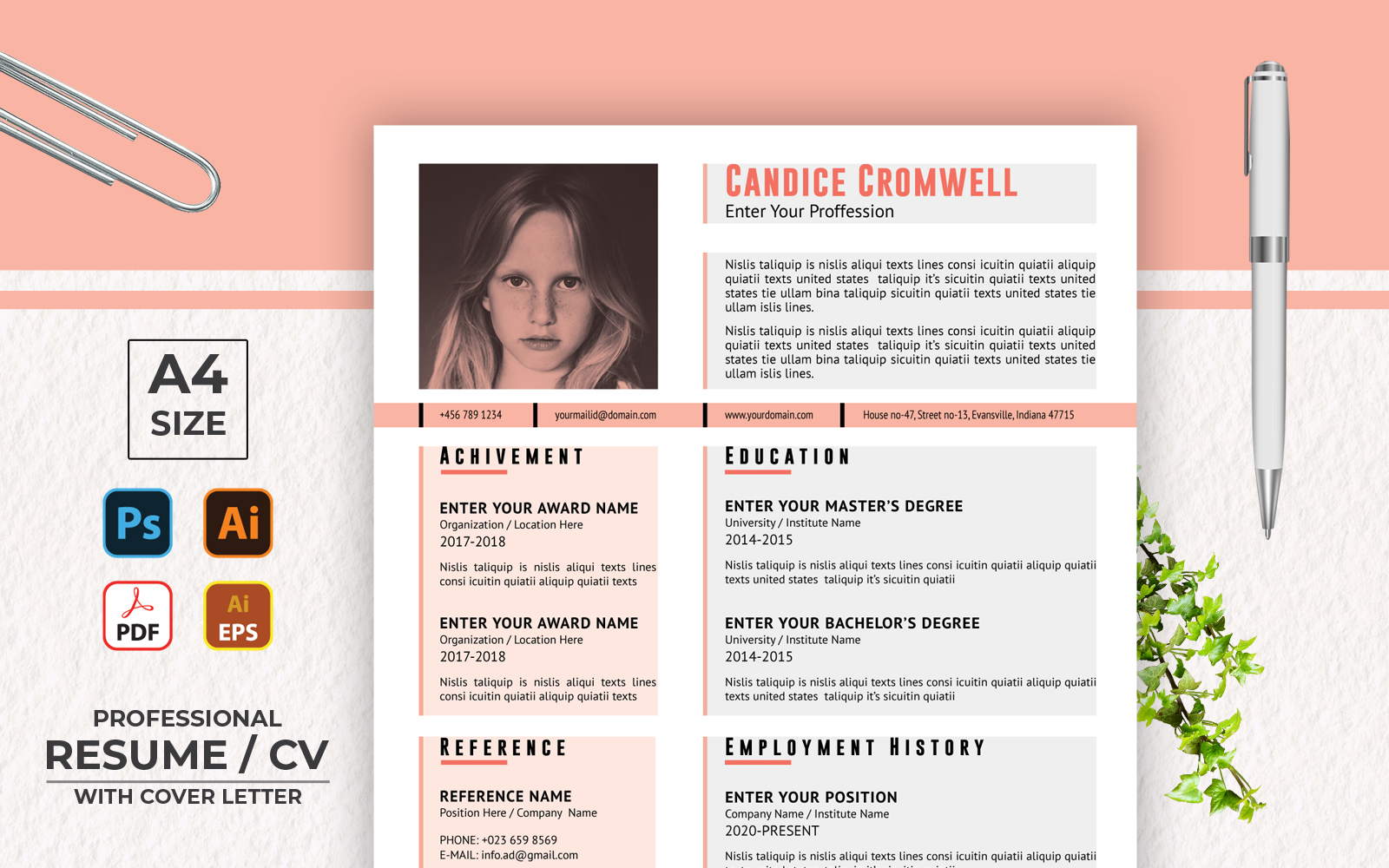 Candice Cromwell Resume Format CV Template