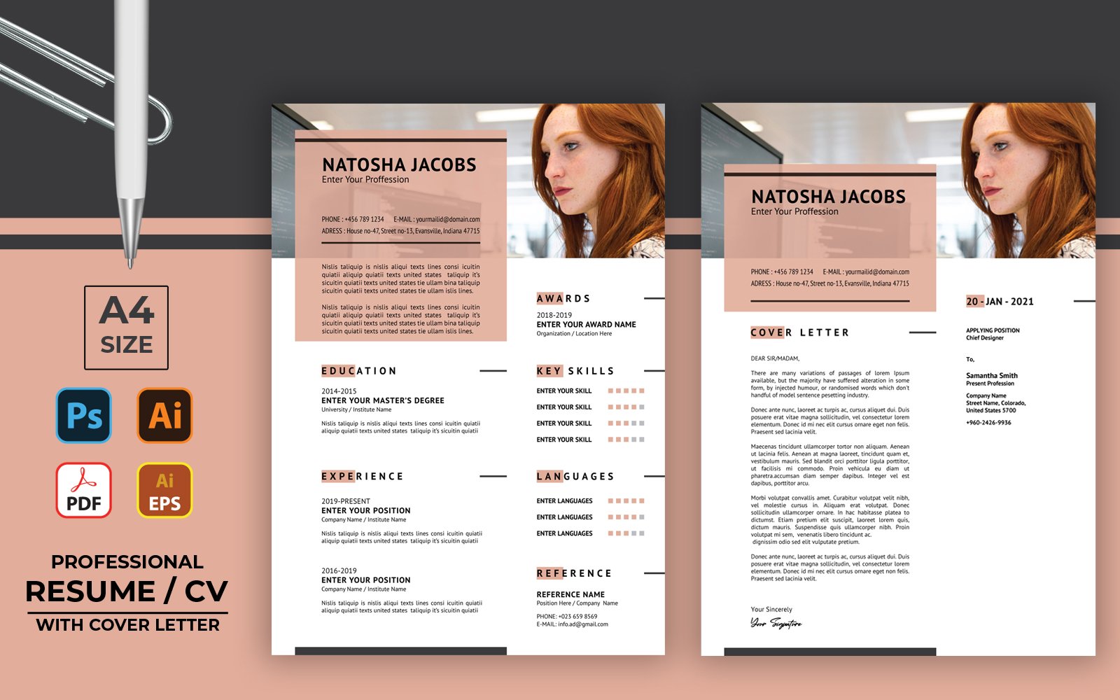 Professional Resume Format CV Template