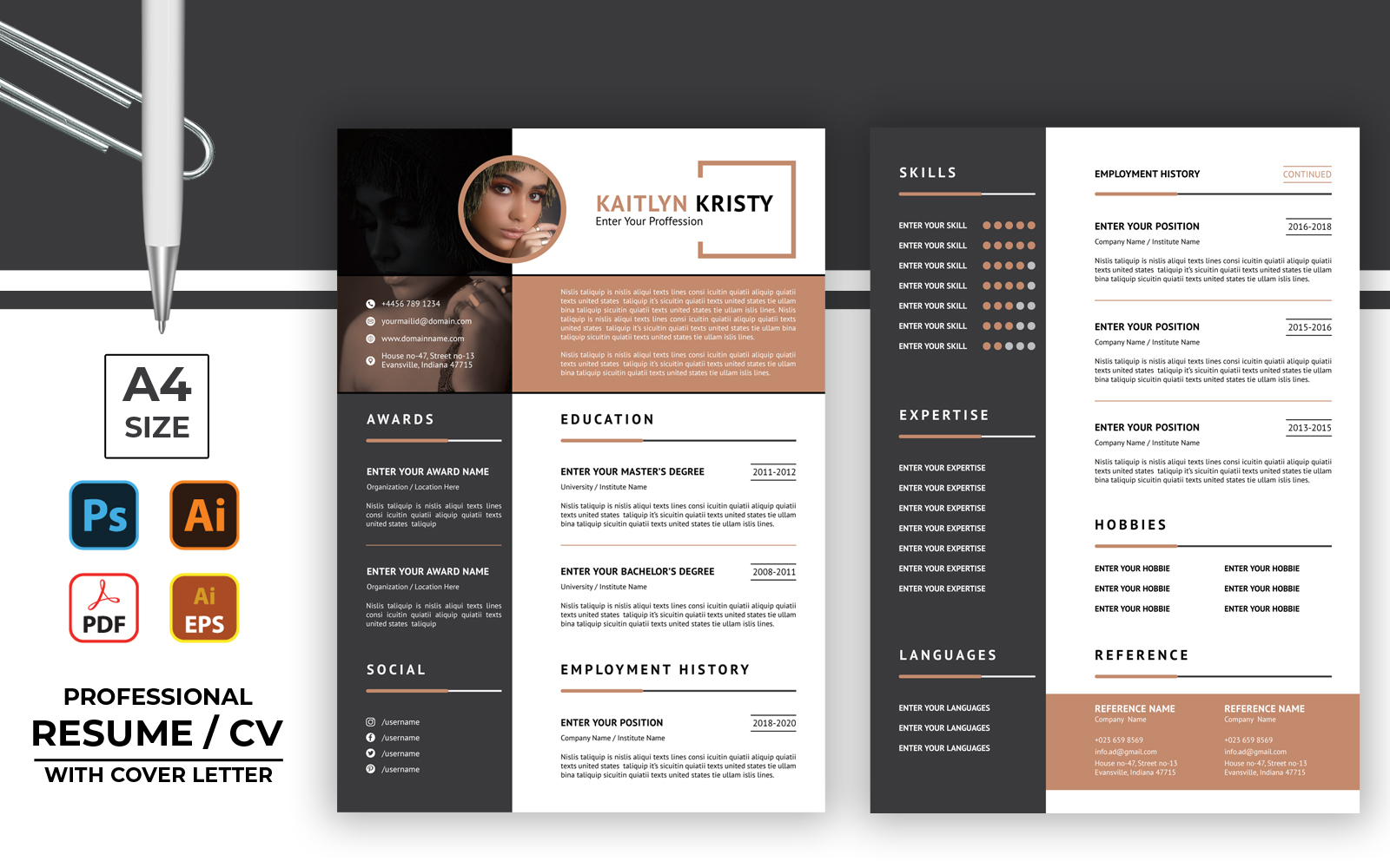 Clean and Creative Resume CV Template