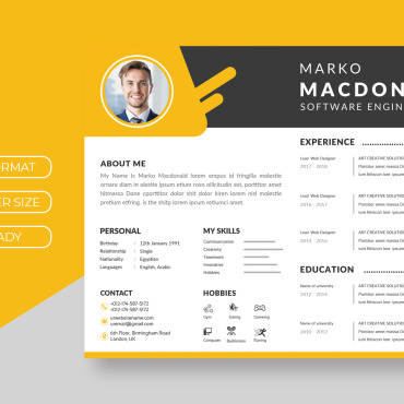 Booklet Business Resume Templates 166631