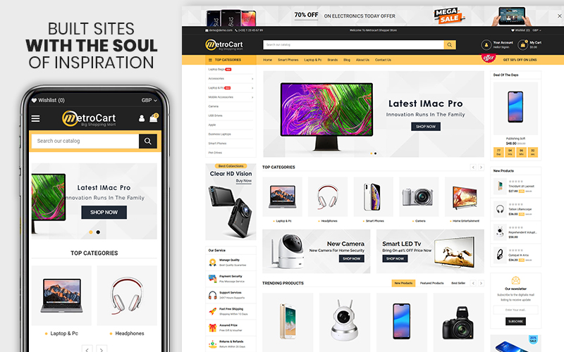 Metrocart - The Electronics & Gadgets  eCommerce Premium Shopify Theme