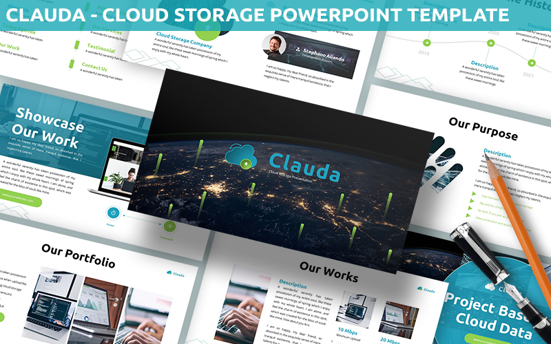 Clauda - Cloud Storage Powerpoint