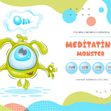 Cartoon Meditation Vectors Templates 167947