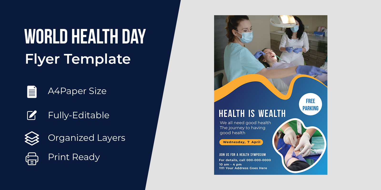 World Health Day Awareness Flyer Design