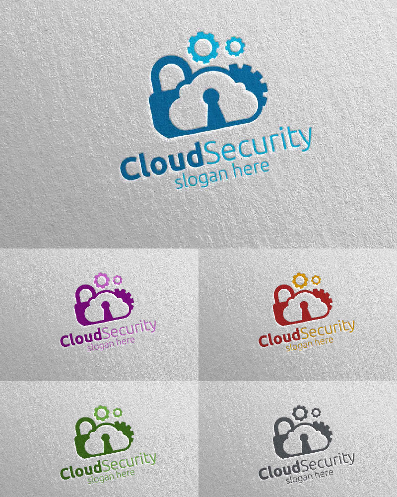 Service Security Cloud Logo template