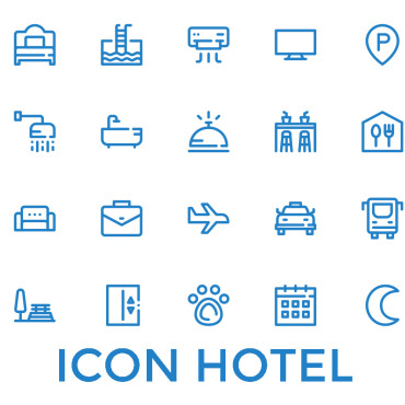 Hotel Amenity Icon Sets 170340