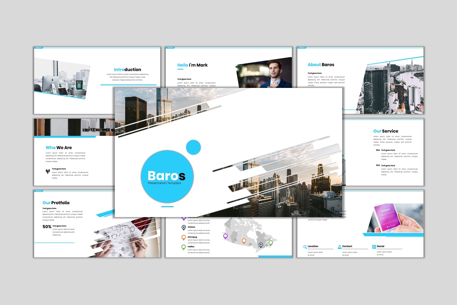 Baros - Creative Business PowerPoint template