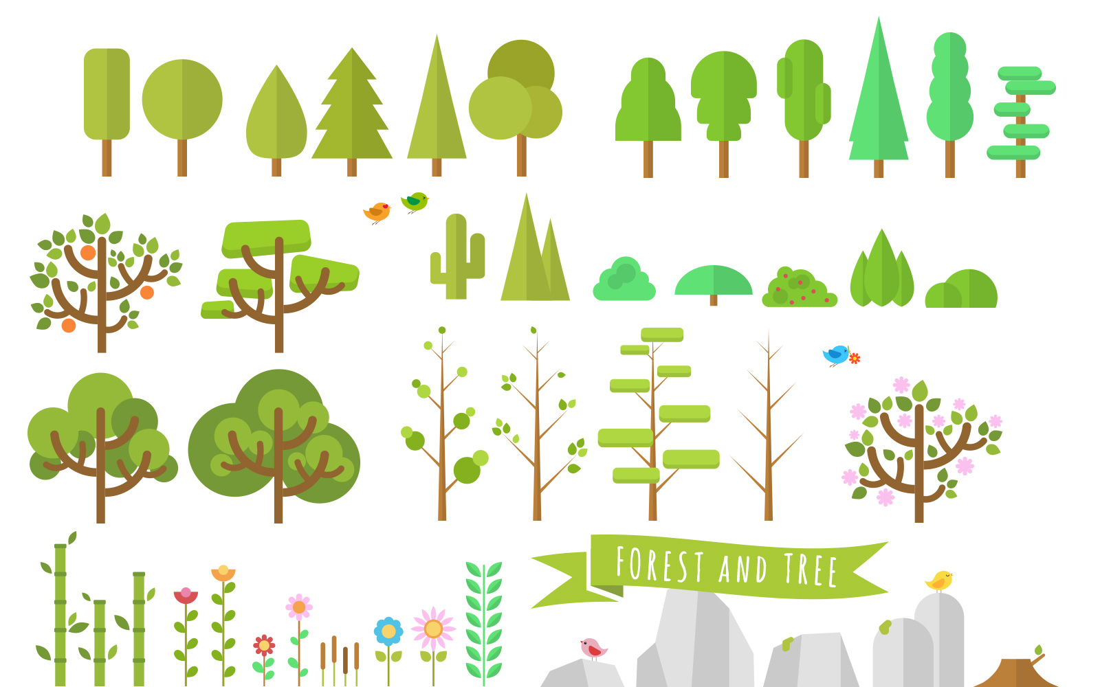 Forest & Tree Illustration  - Vector Image