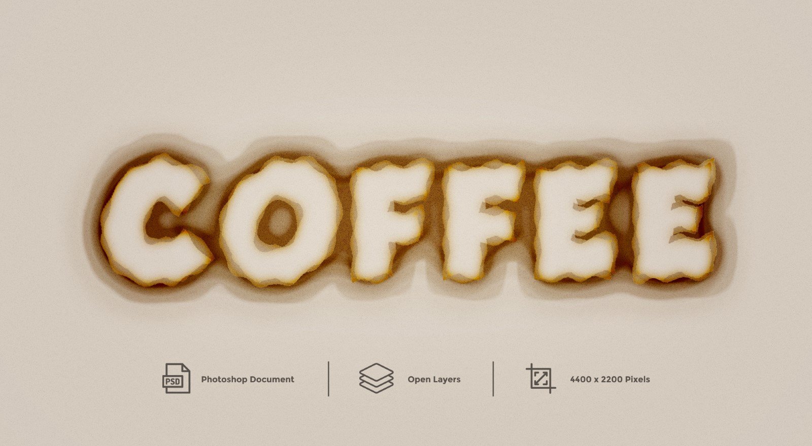 Coffee Text Effect Layer Style - Illustration