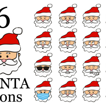 Clauscartooncharacterchristmascomicemotionfacefeelingiconisolatedmerry Christmasmessage Icon Sets 170537