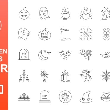 Pumpkin Bat Icon Sets 170549