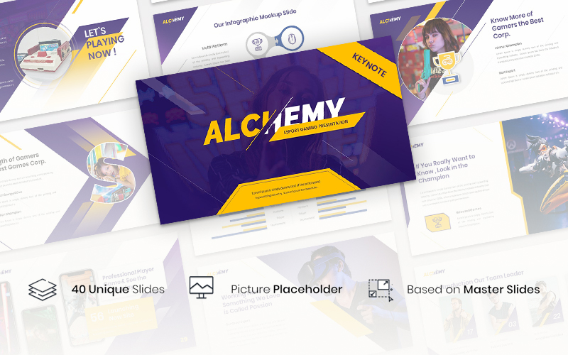 Alchemy - Esport Gaming Presentation Template - Keynote template