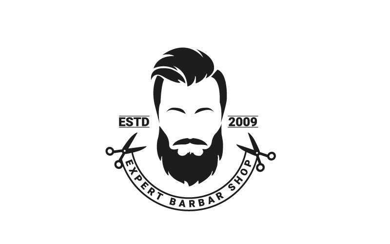 Expert BARBER Shop Logo Template