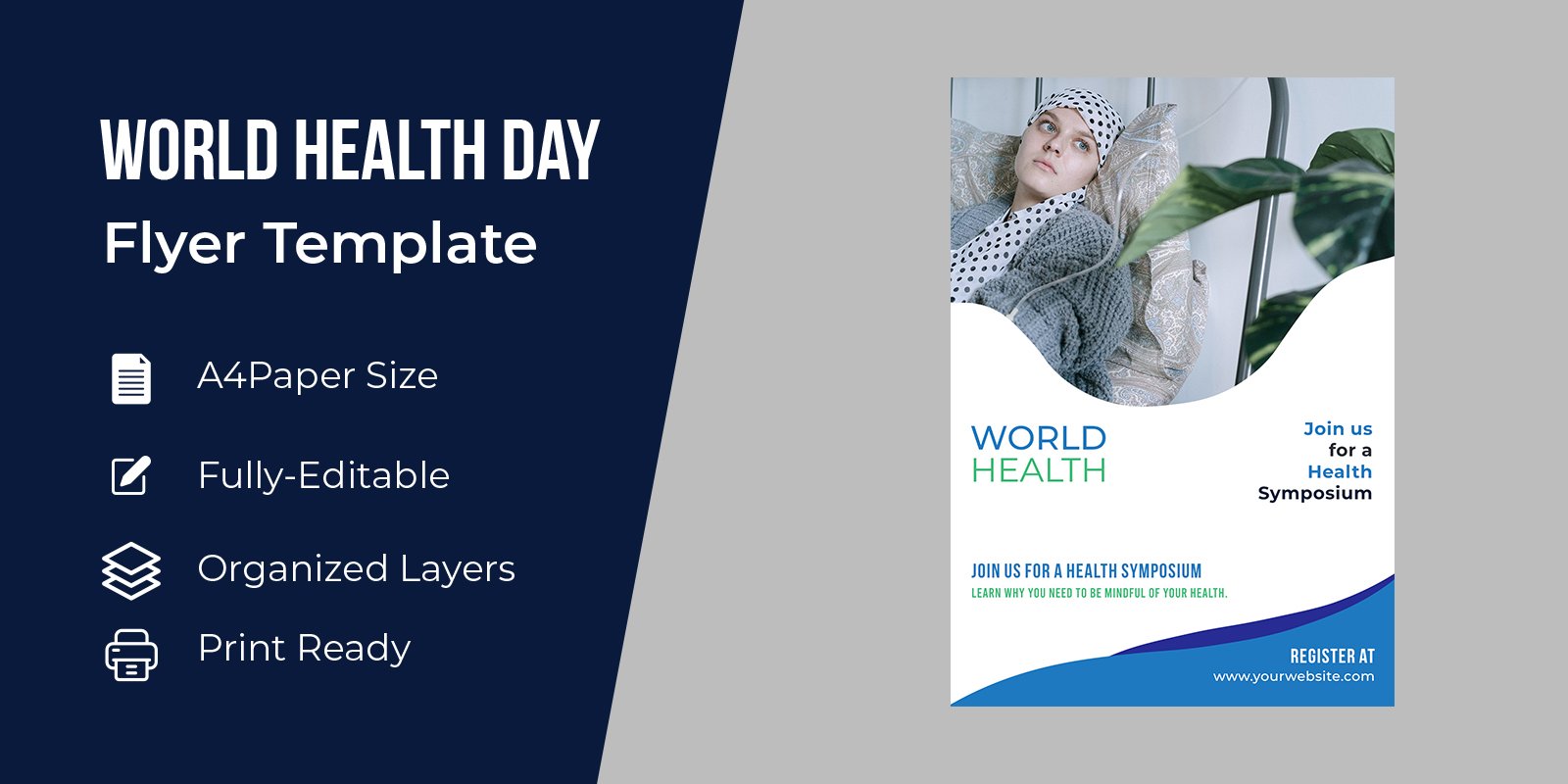 Wellness World Health Day Flyer Corporate Identity