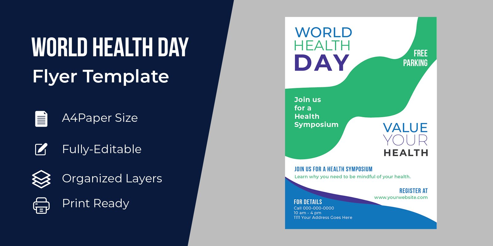 Profession World Health Day Poster - Corporate Identity Template