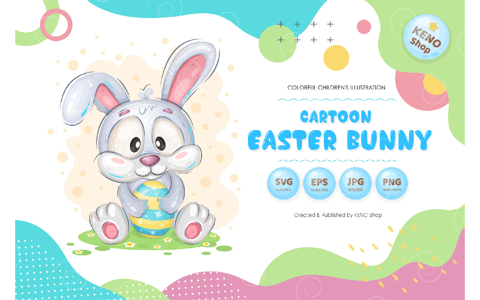 Cartoon Easter Bunny - Vector Image