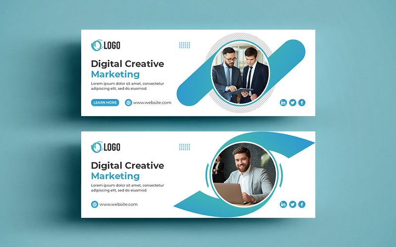 Business Cover and Web Banner Template Social Media