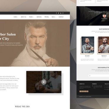 Barber Salon Responsive Website Templates 170967