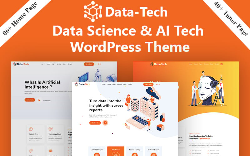 DataTech - Data Science & AI Tech And  IOT WordPress Theme+