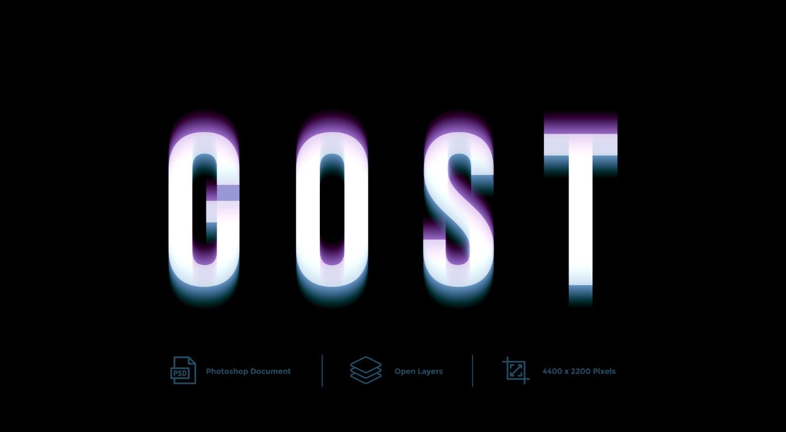 Gost Text effect and Layer Style - Illustration