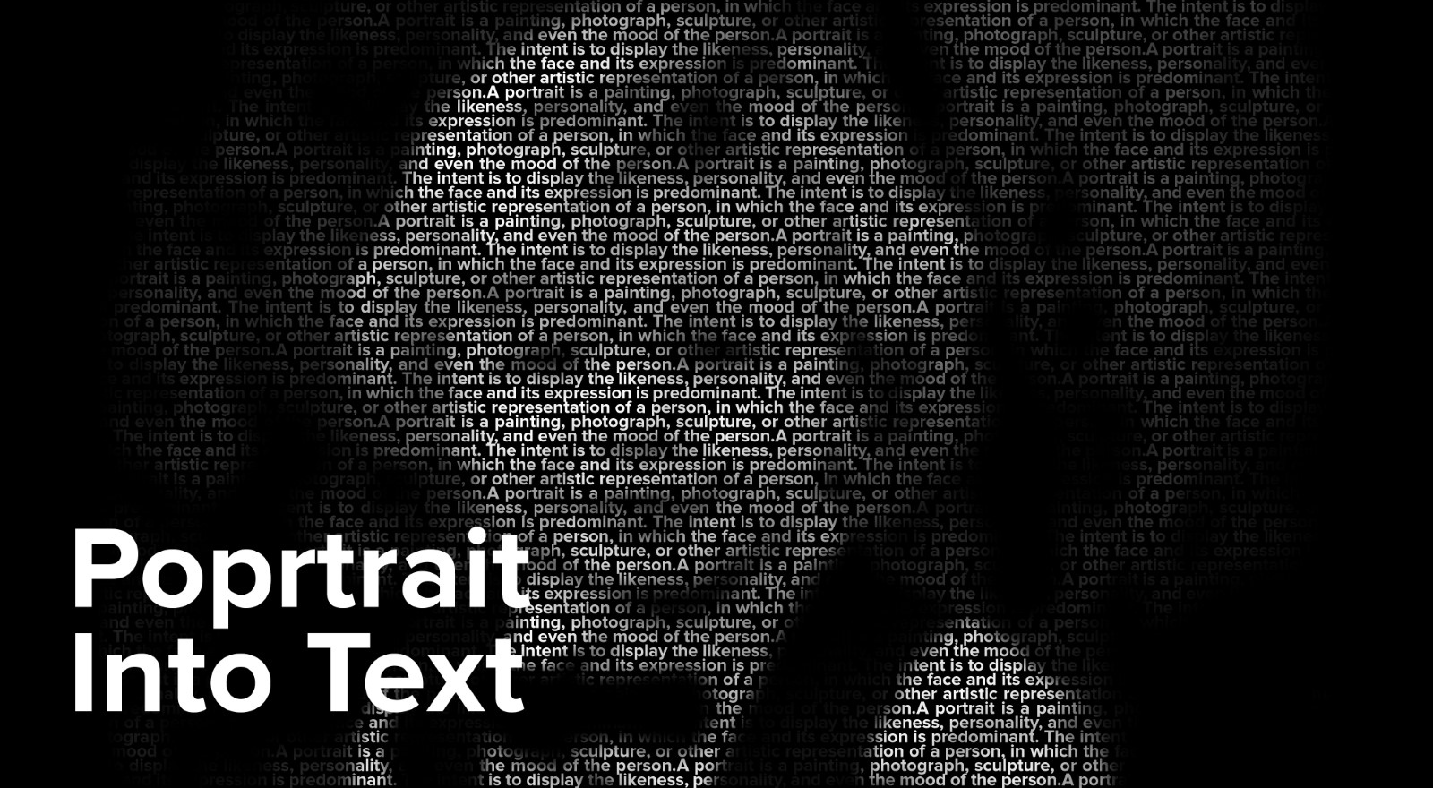 Portrait into text Effects And Layer Style - Illustration