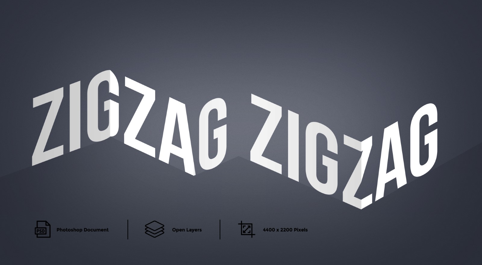 Zig Zag Text Effect And Layer Style - Illustration