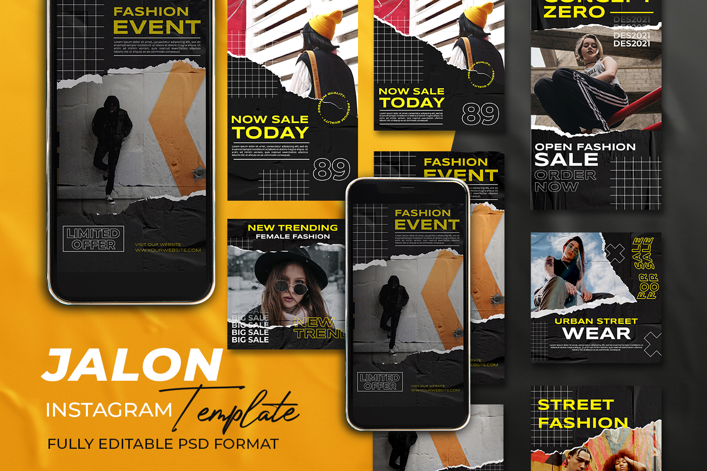 JALON - Instagram Post and Story Social Media Template