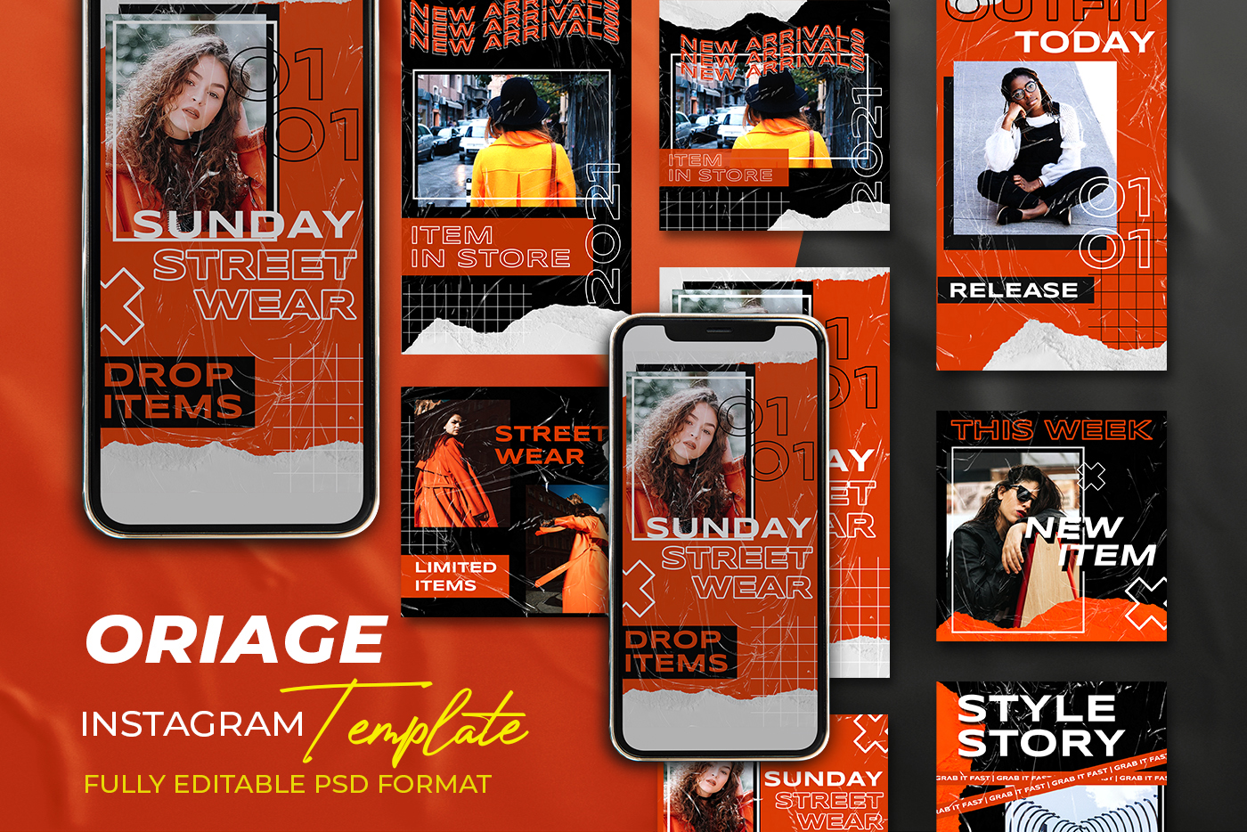 ORIAGE - Instagram Post and Story Social Media Template
