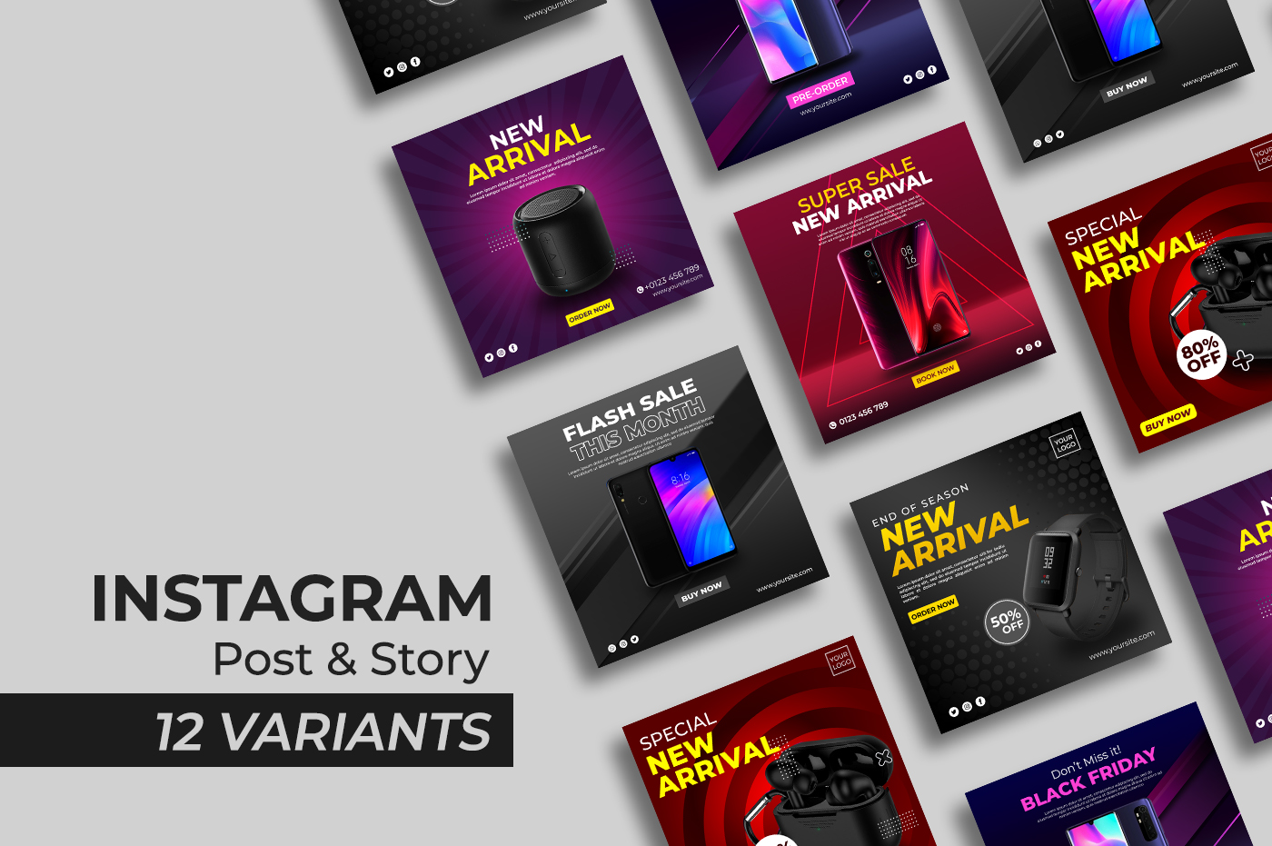 GADGET SERIES II -  Instagram Post and Story Social Media Template