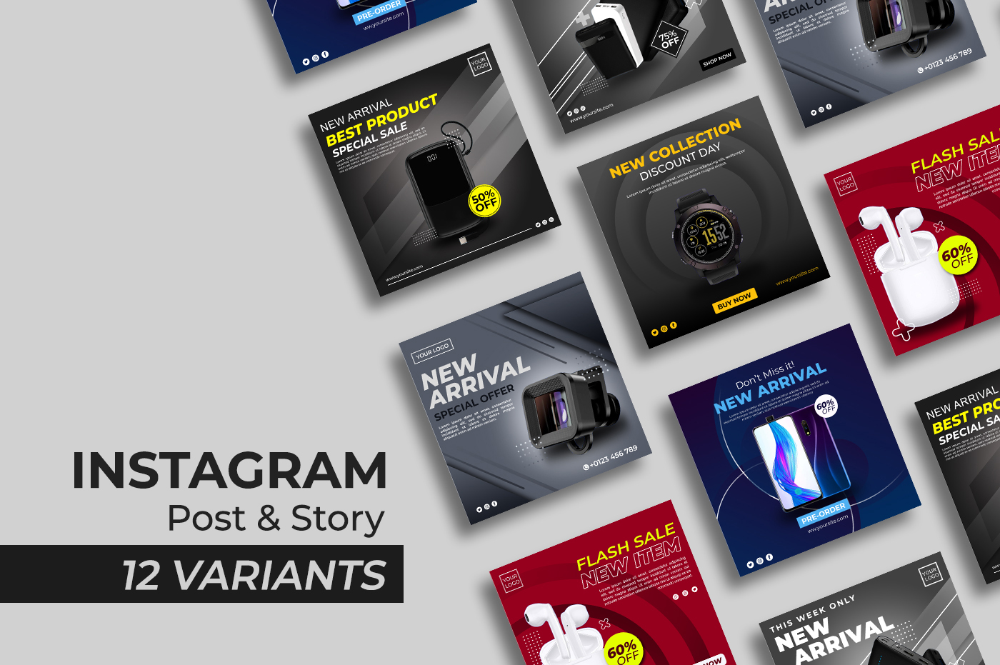 GADGET SERIES IV - Instagram Post and Story Social Media Template