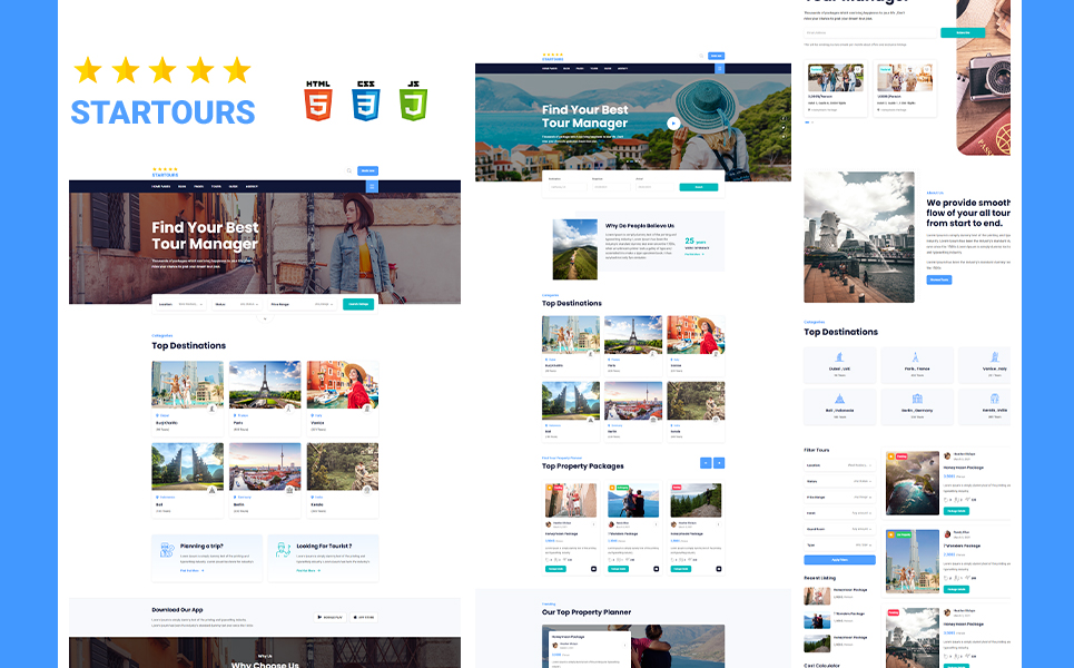 Startours Tour booking and Vacation Listing HTML5 Template