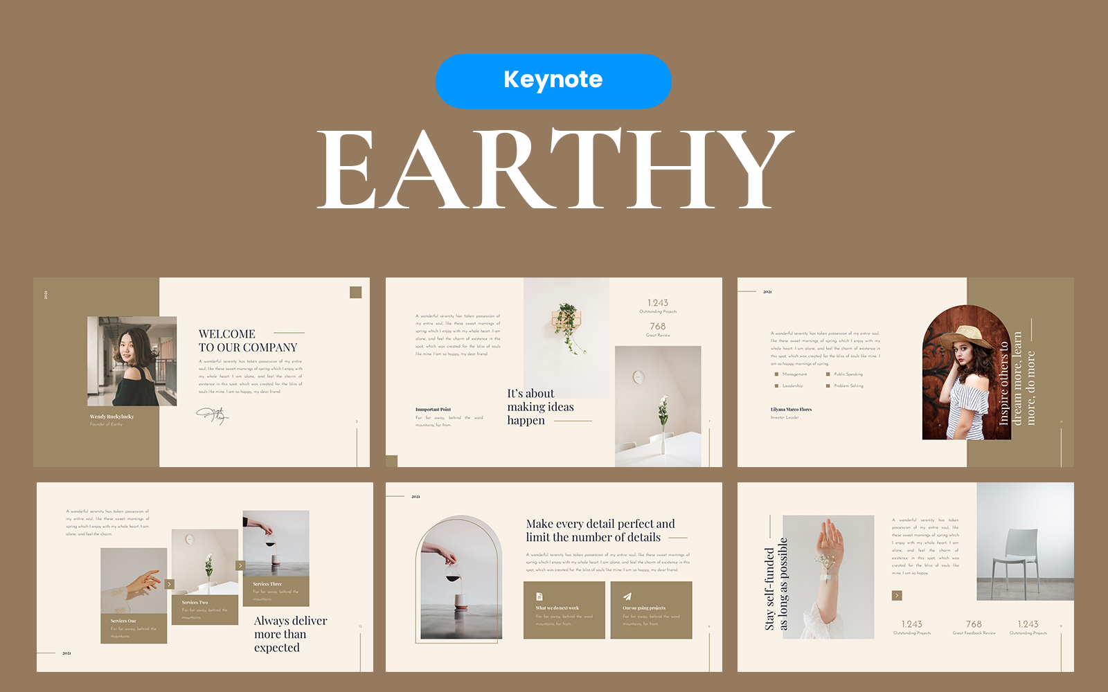 Earthy Elegant - Keynote template