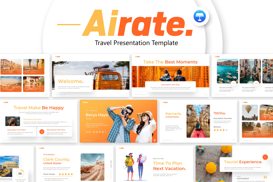 Airate Traveling - Keynote template