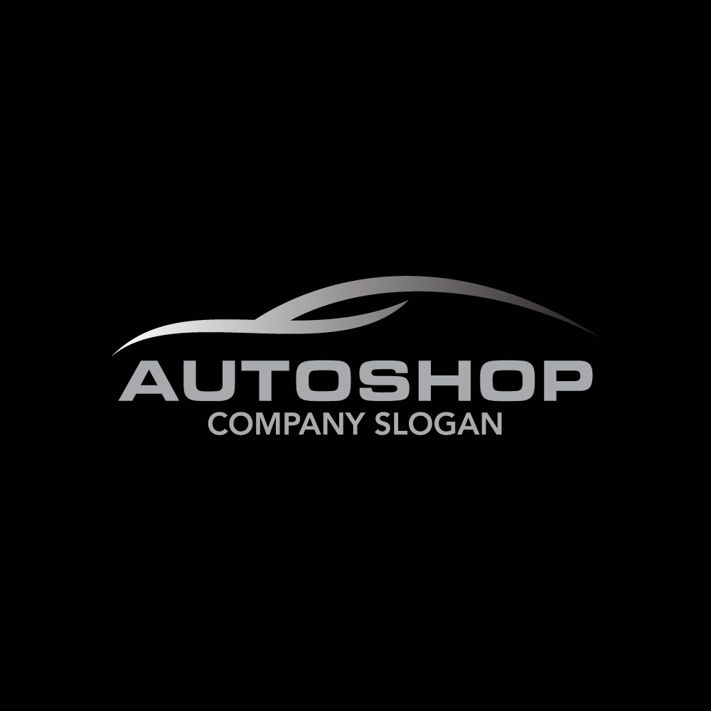 Silver Color Car Repair Logo Template