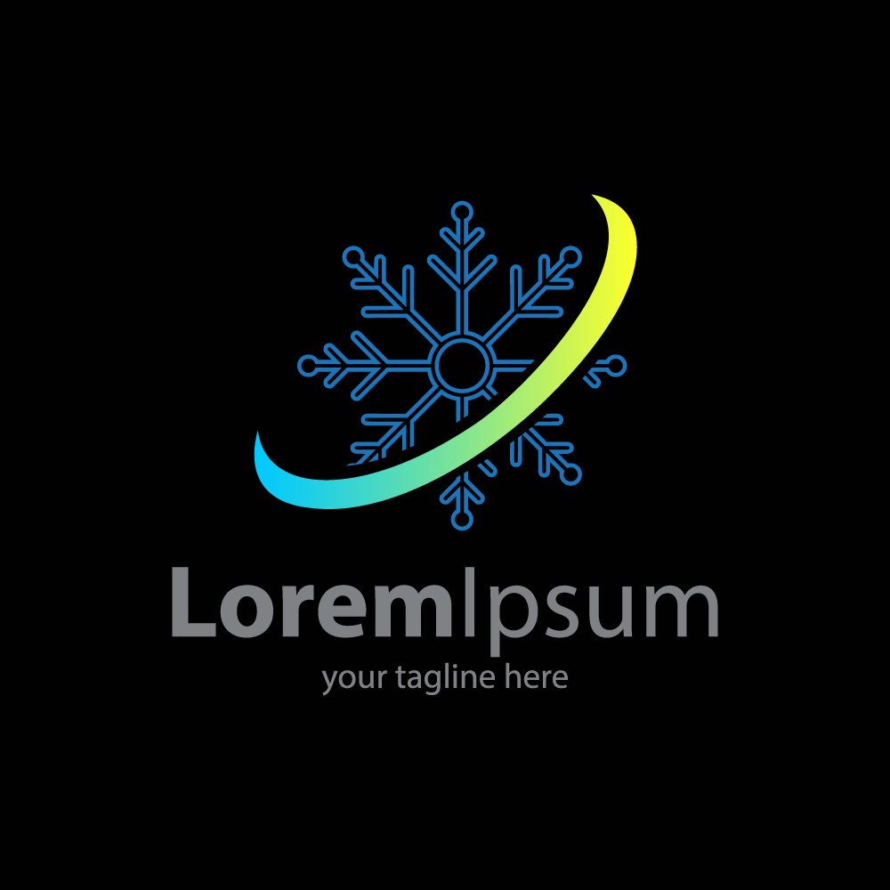 Modern Snowflake Logo Template