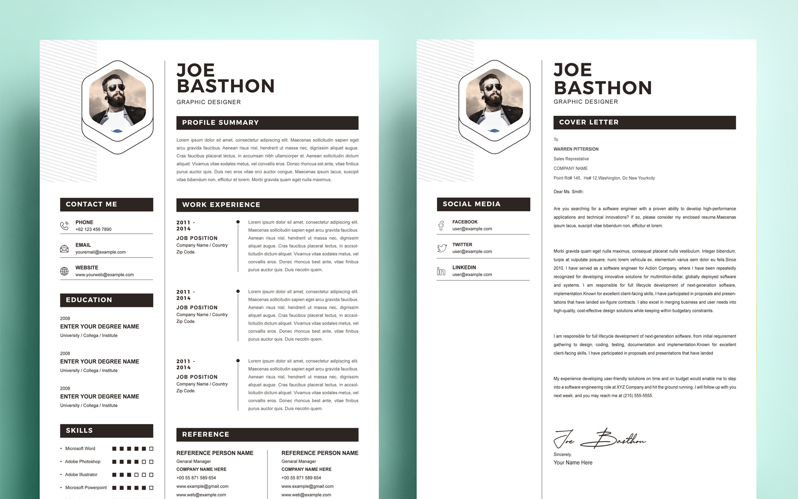 Joe Basthon - Printable Resume Templates 2021