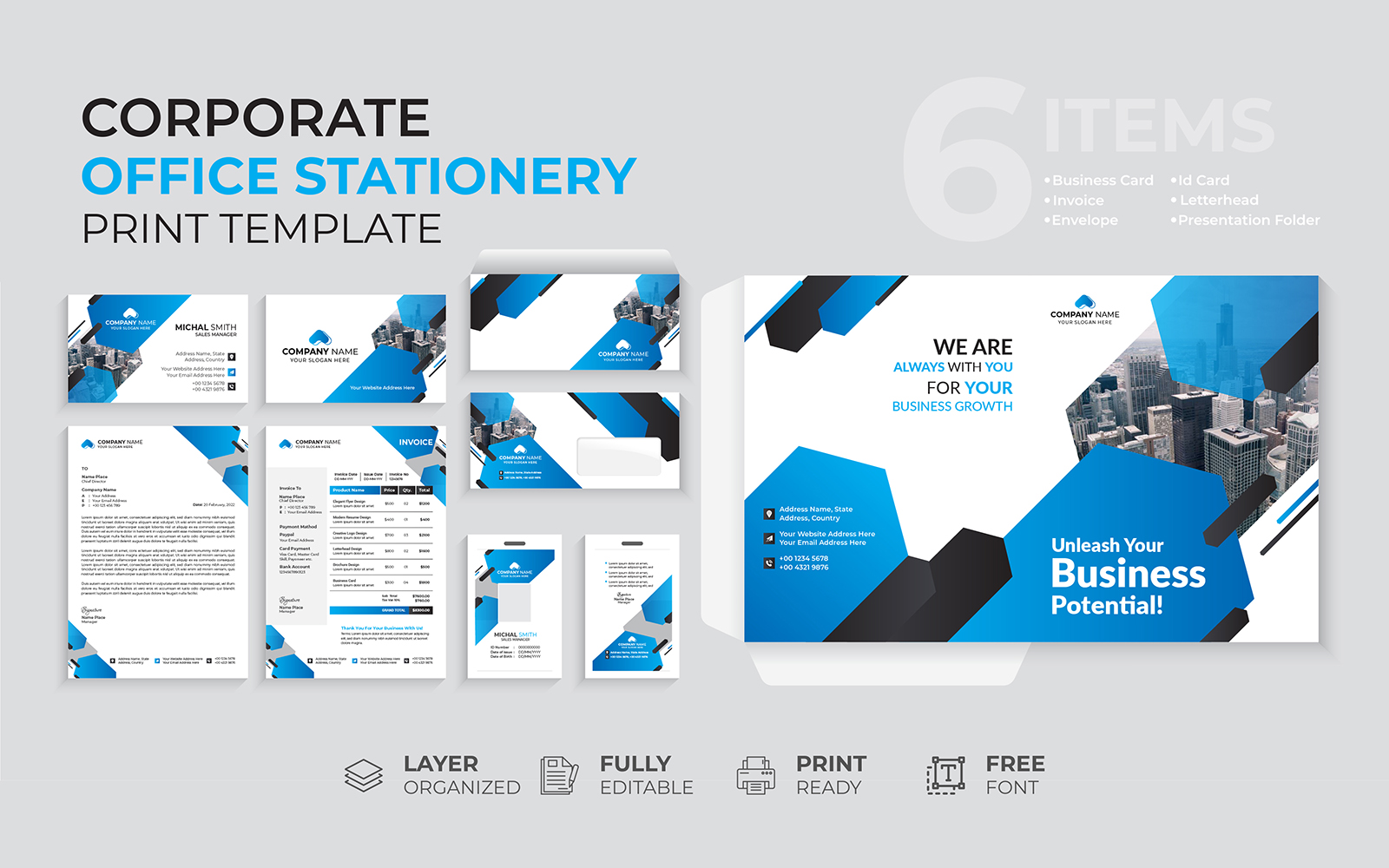 Modern Branding Stationery - Corporate Identity Template