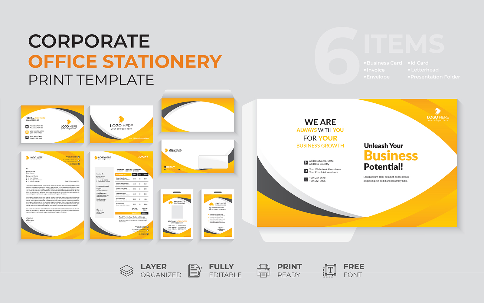 Modern Stationery Business Pack - Corporate Identity Template