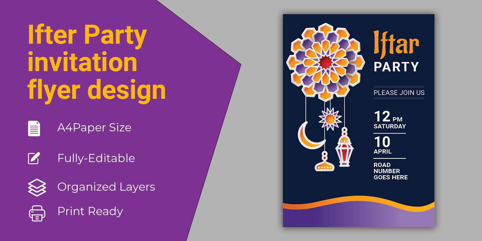 Ifter Party and Seminar Invitation Poster - Corporate Identity Template