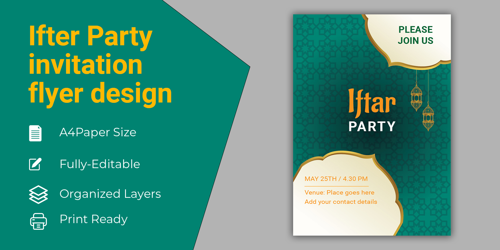 Ftar Banner or Flyer Design - Corporate Identity Template