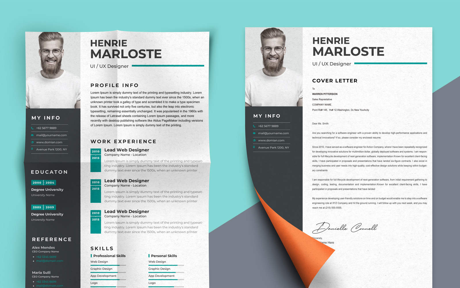Henrie Marloste - Clean Resume CV Template