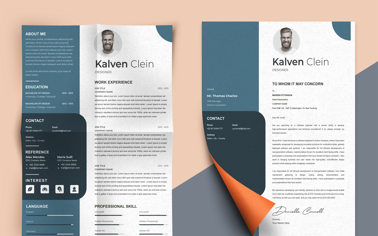 Kalven Clein - Web Designer Resume Templates