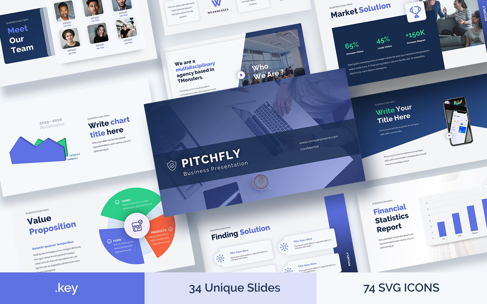 Pitchfly – Business Startup & Agency Pitchdeck - Keynote template