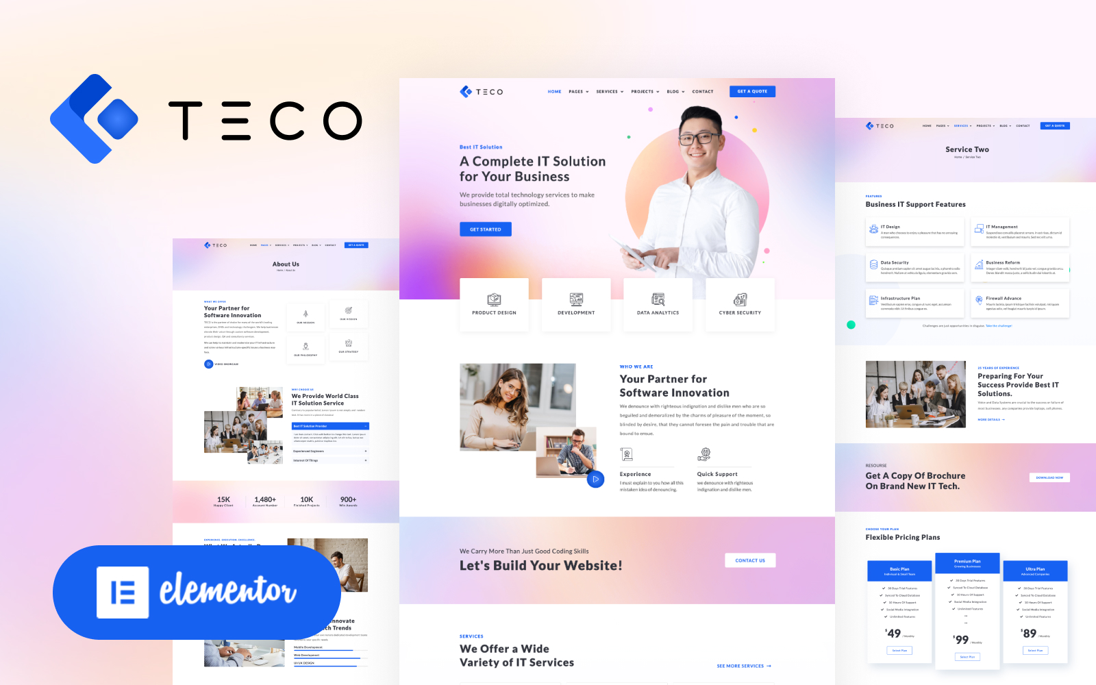 TECO - IT Solutions & Services Business Elementor WordPress Theme